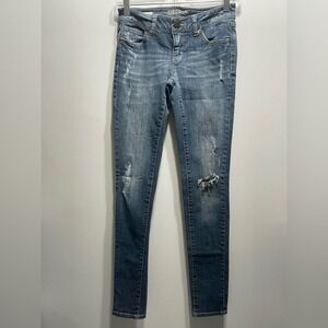 Decree Skinny Jeans Women's Size 0 Distressed Medium Wash Stretch